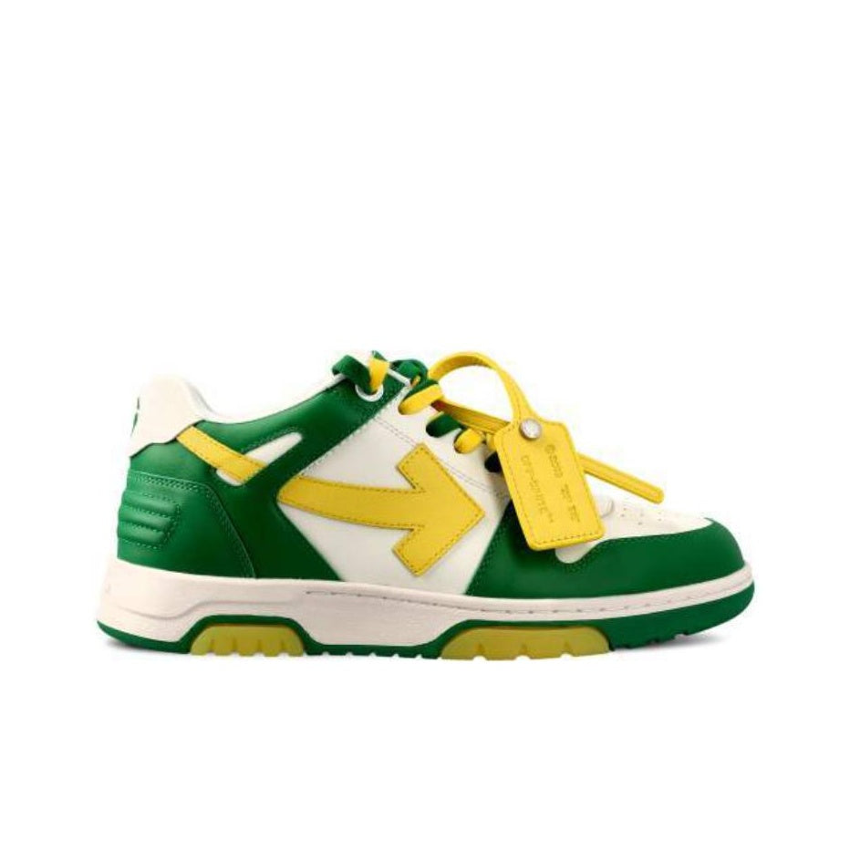 OFF WHITE Out Of Office Ooo Low Tops Green Yellow