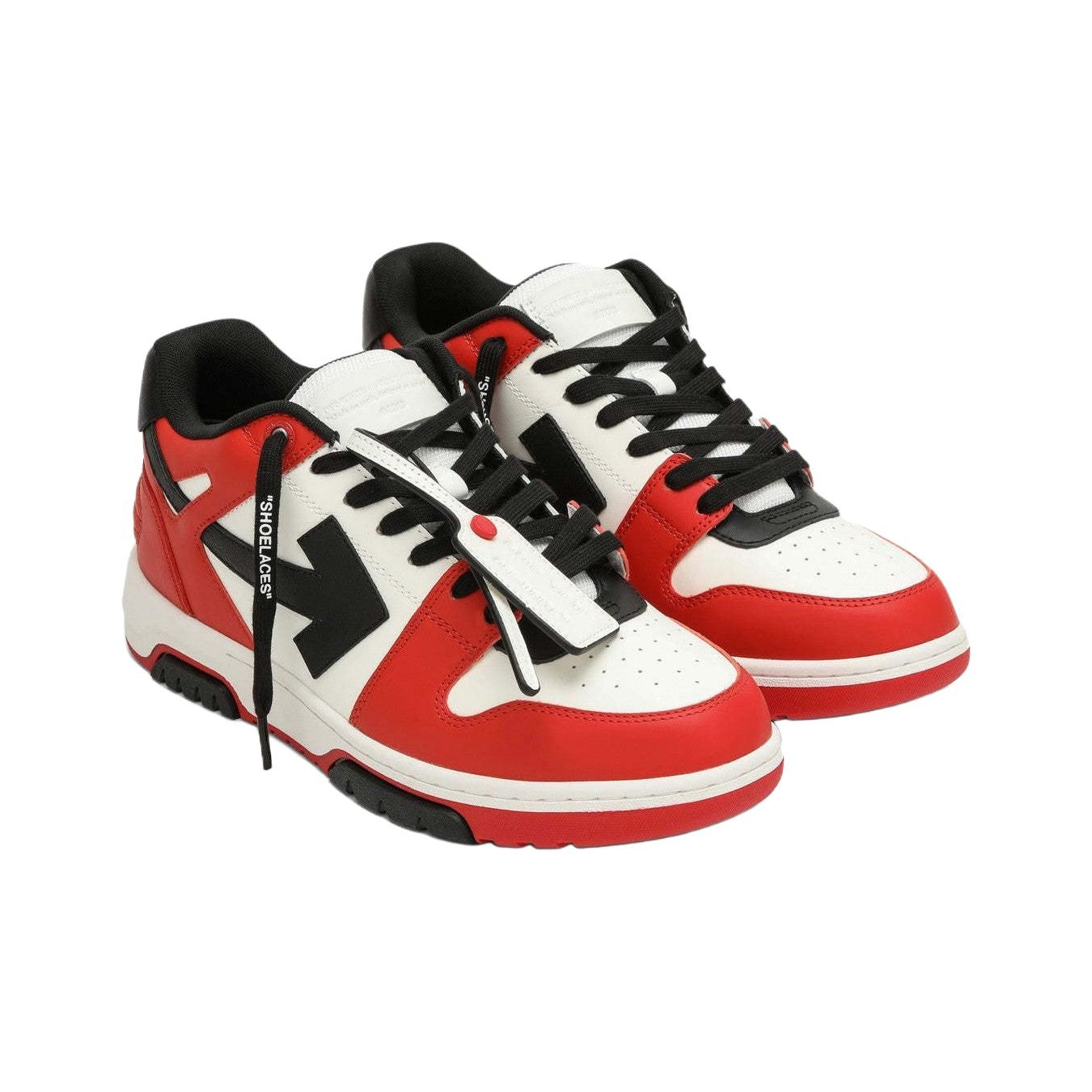 OFF WHITE Out Of Office Low Top Casual Shoes Men's Red