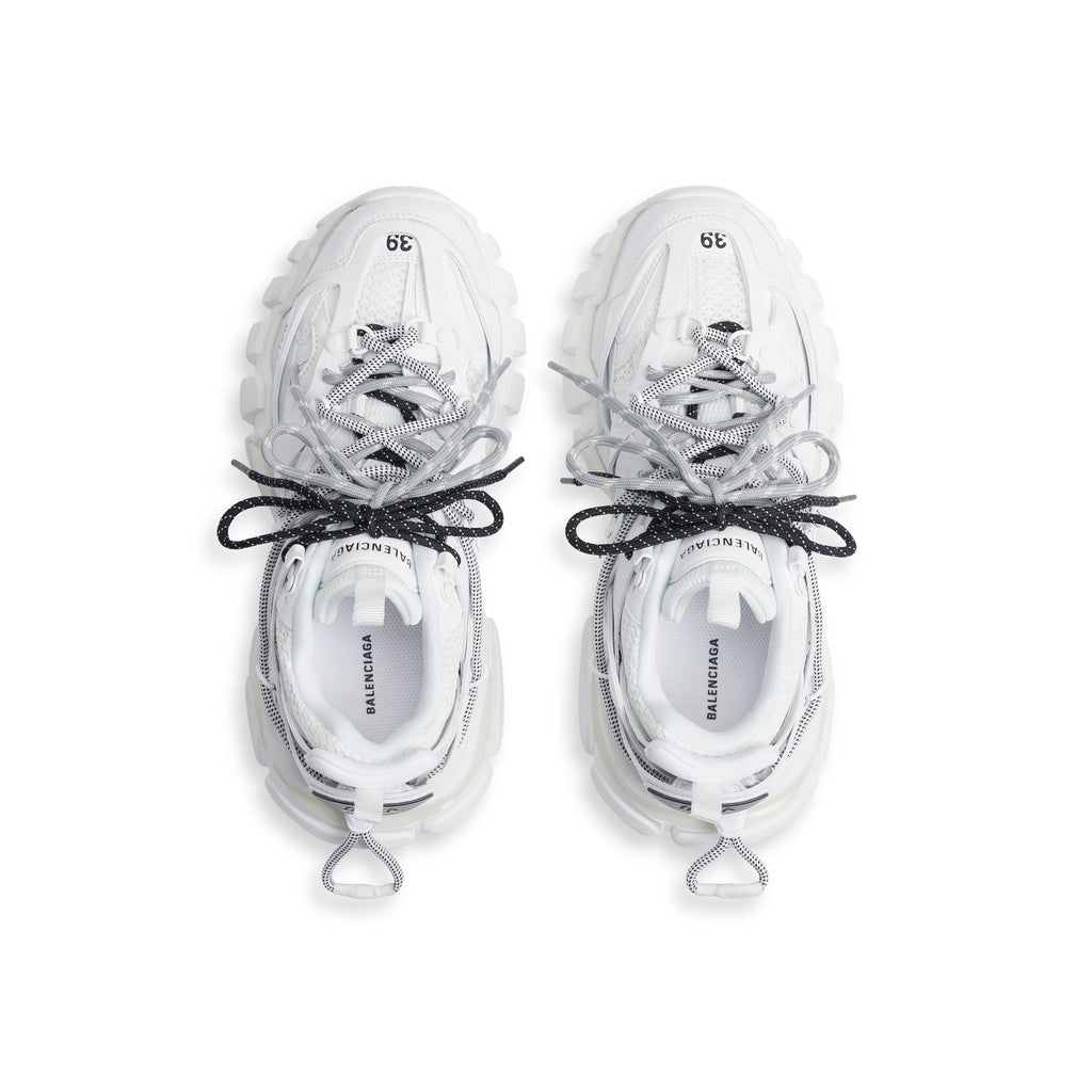 Balenciaga 
Men's Track Trail Laces Sneaker in White/black/grey