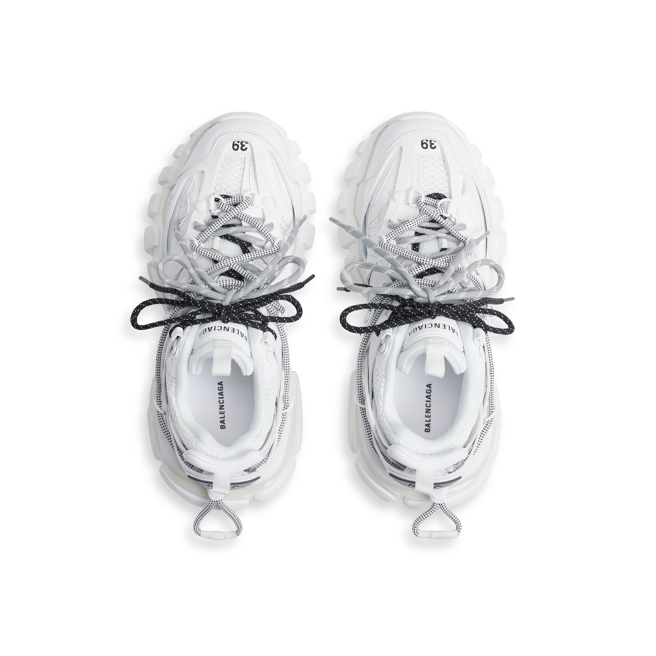 Balenciaga 
Men's Track Trail Laces Sneaker in White/black/grey