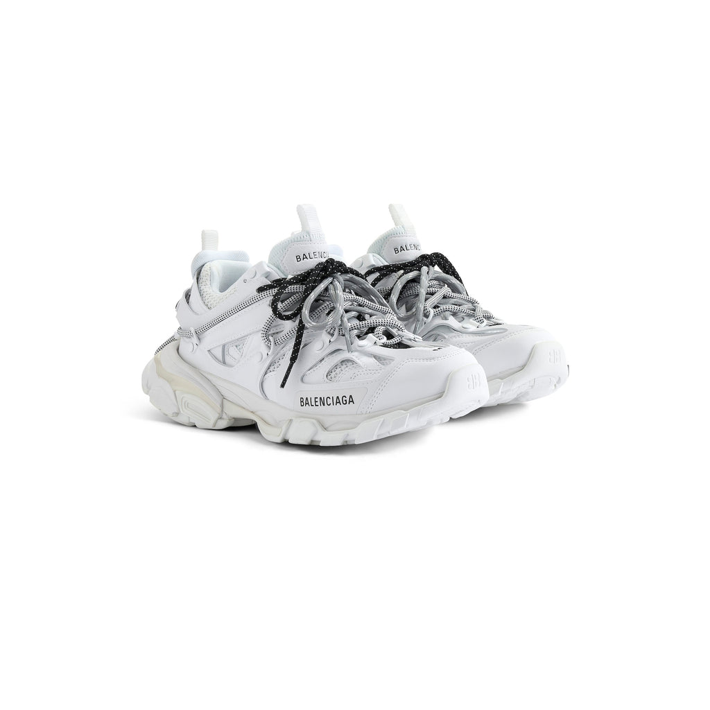 Balenciaga 
Men's Track Trail Laces Sneaker in White/black/grey