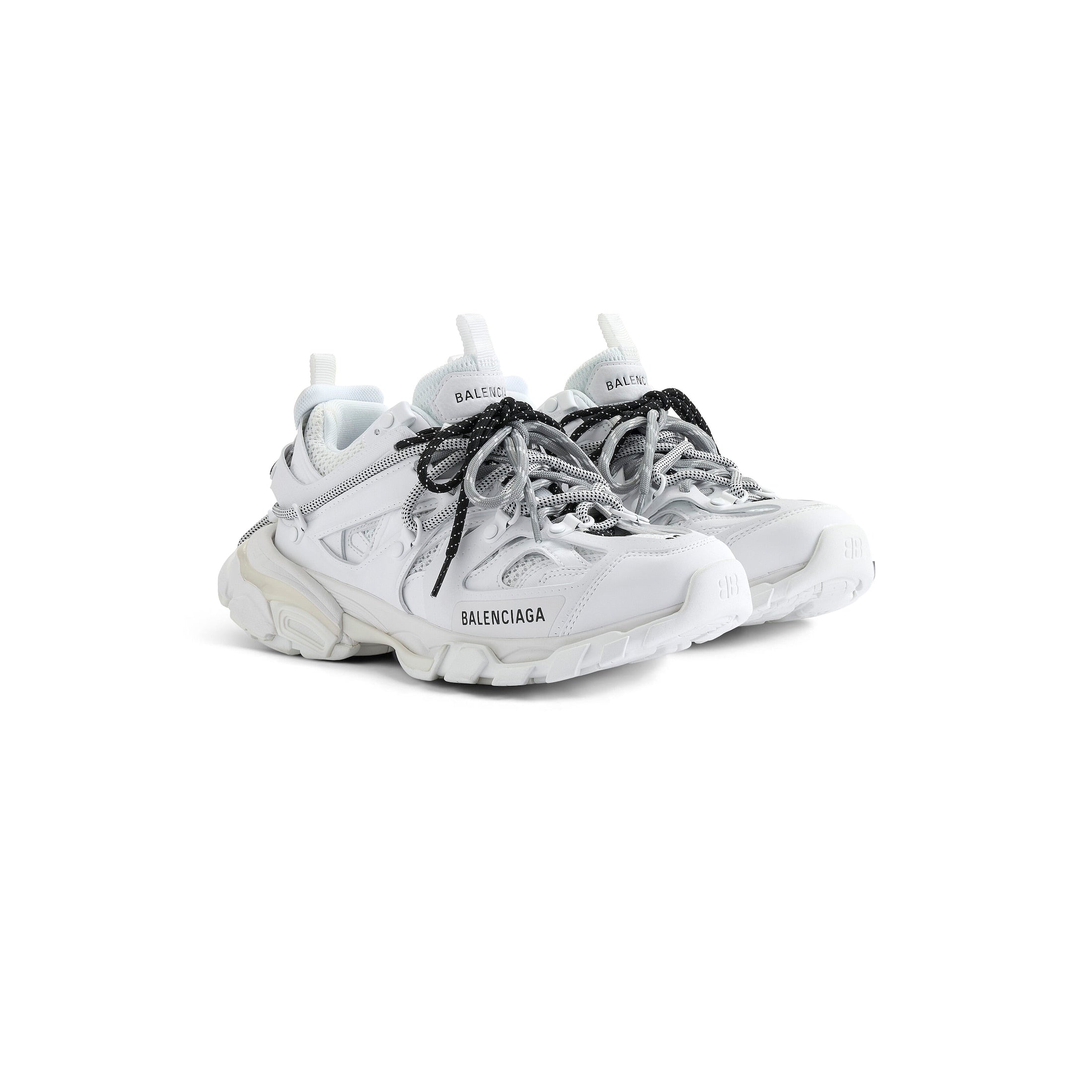 Balenciaga 
Men's Track Trail Laces Sneaker in White/black/grey